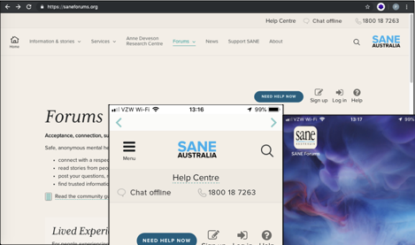 SANE Forums, Australia SANE Forums, Australia